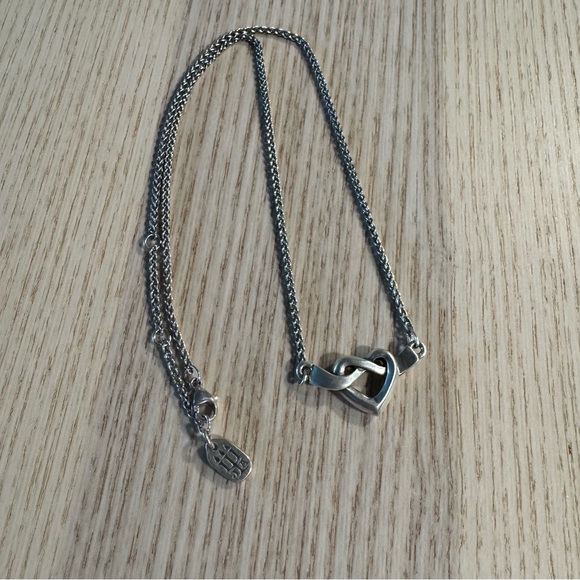 James Avery Silver Heart Infinity Knot Necklace - Picture 2 of 3